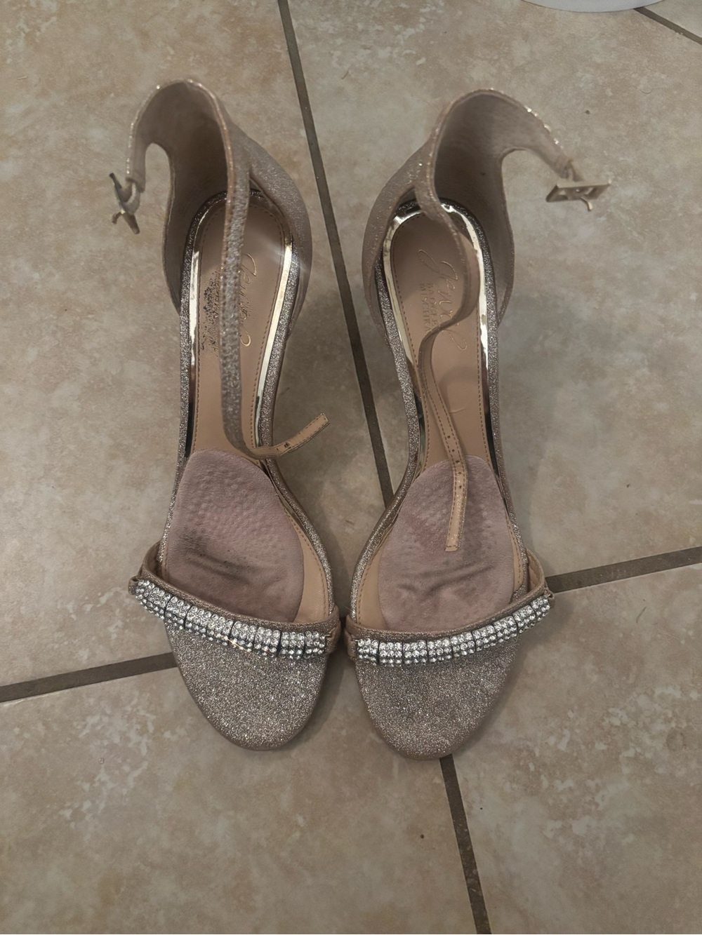 Jewel Badgley Mischka Shoes 11 Gold
